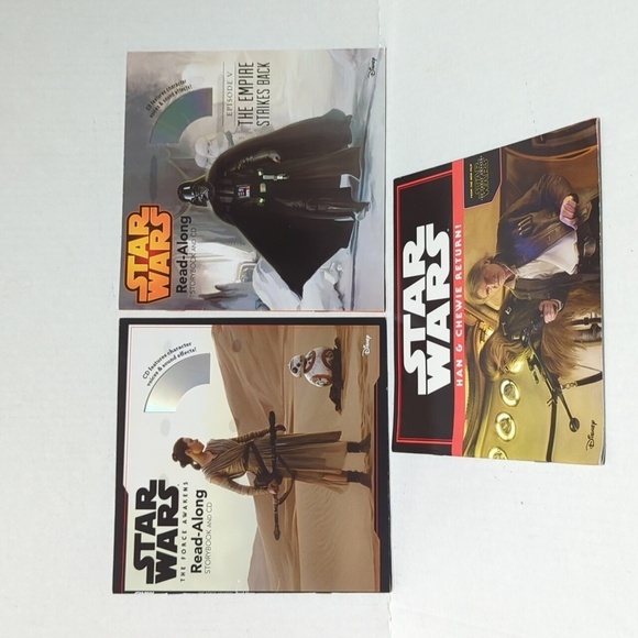 Star Wars Read-Along Book Set of 3 w/CD - New FLAW - Picture 1 of 6